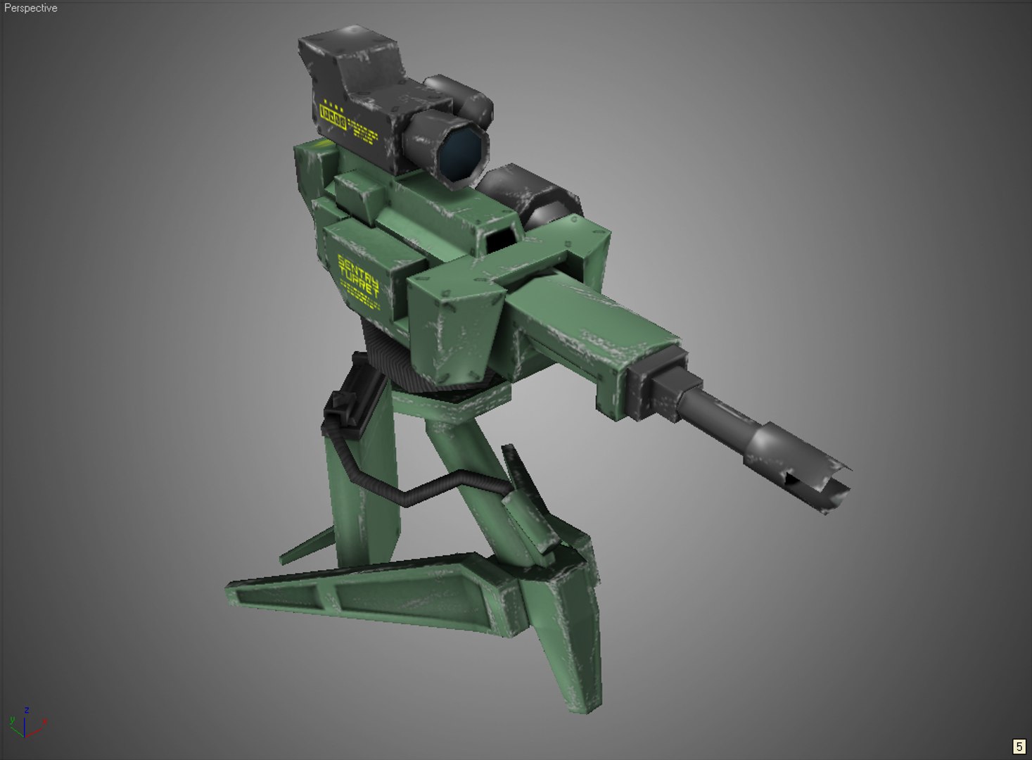 Sentry Turret 3d Model 3338