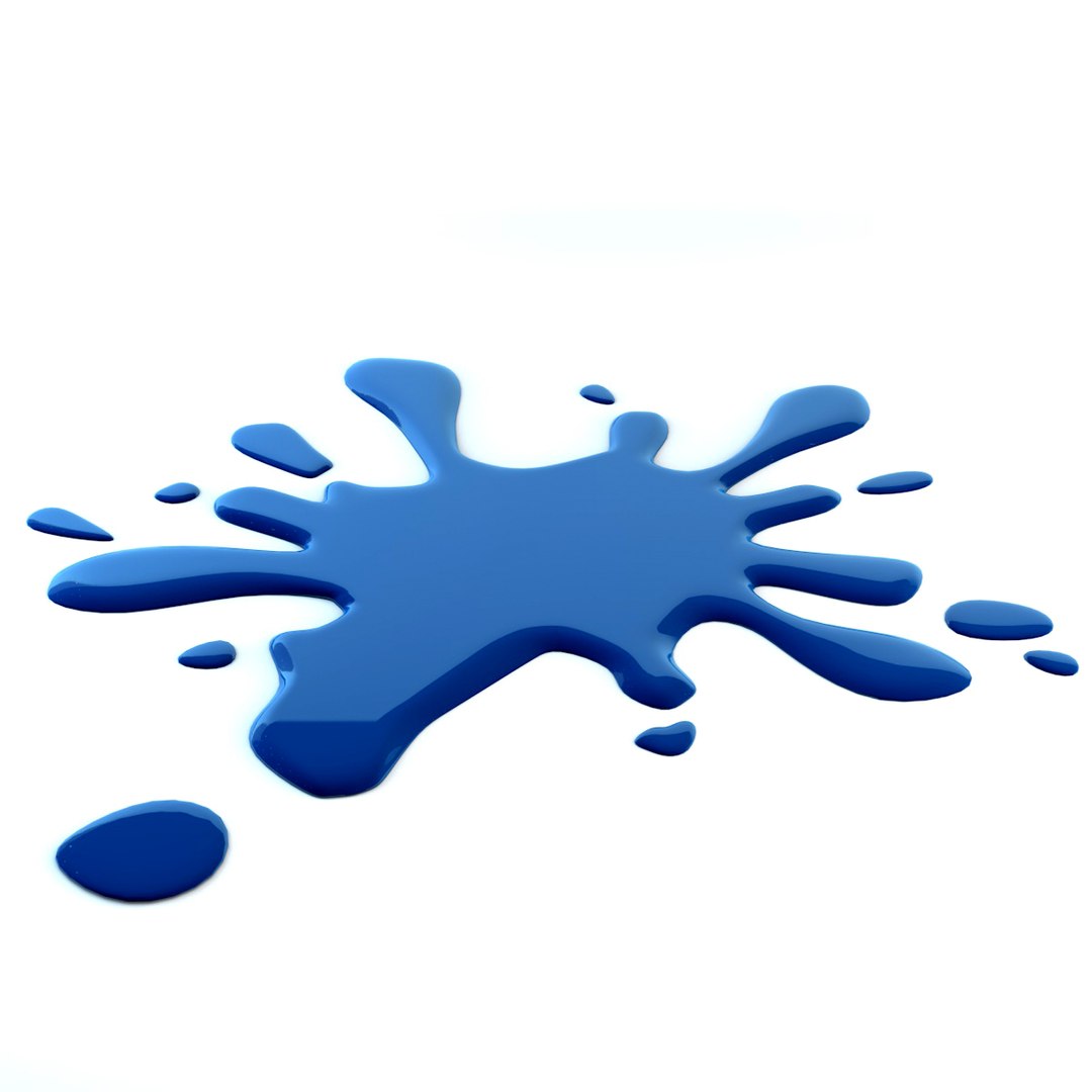 3d Model Of Spilled Liquid Colors