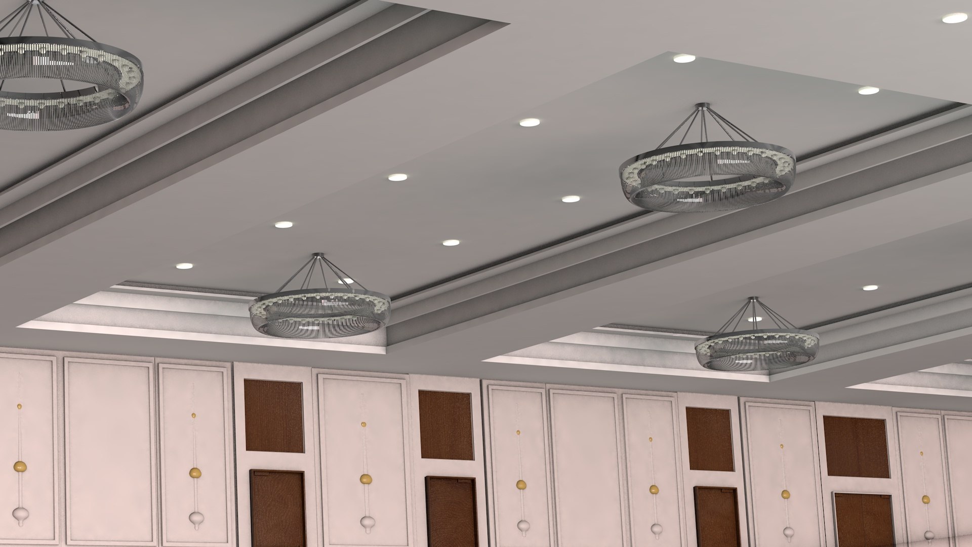 3D Ballroom Ceiling And Walls Model - TurboSquid 2061535