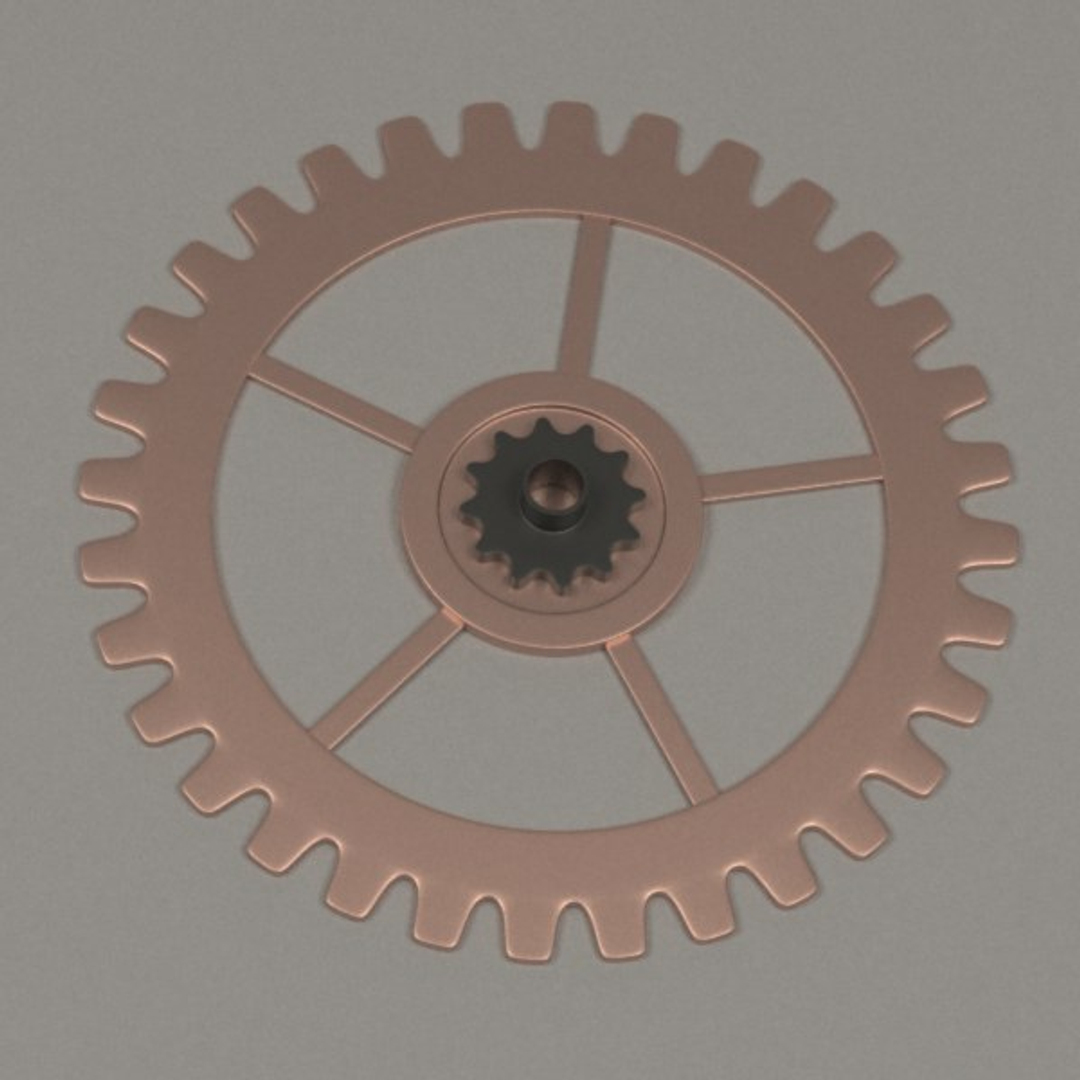 3d 3ds clock gear wheel
