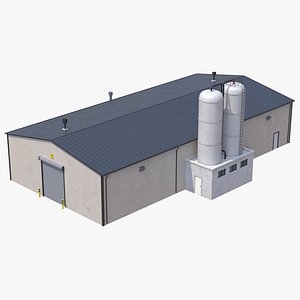 3D Industrial Building 6 model
