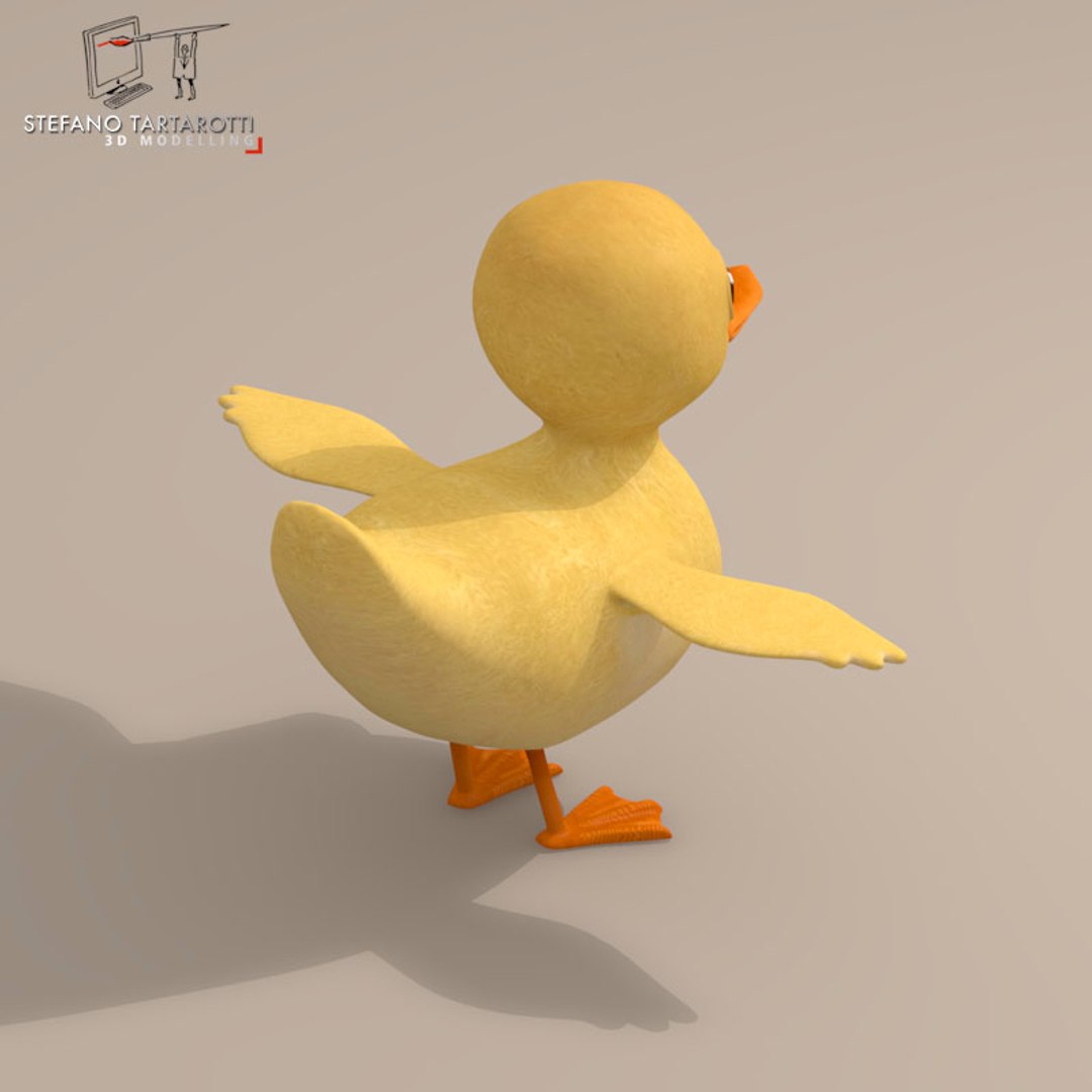 Duck character. Duck 3d model.