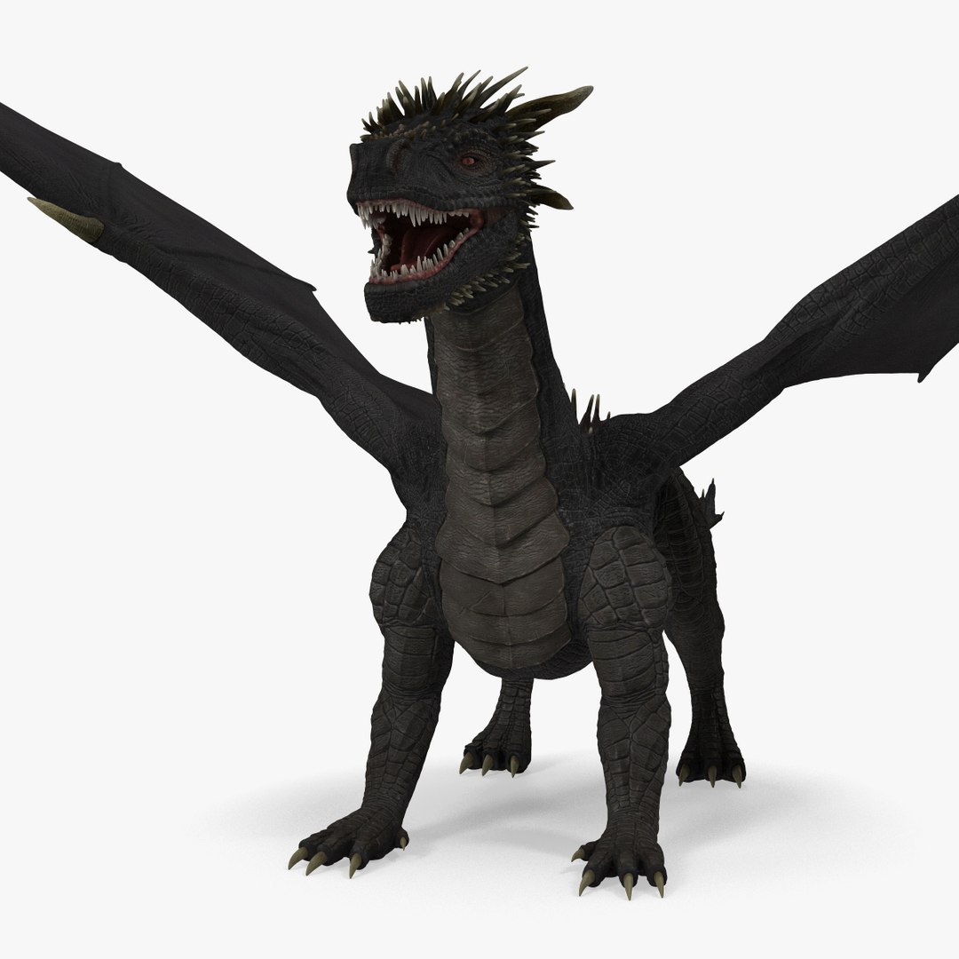 3D Black Mythical Dragon Model - TurboSquid 1330056