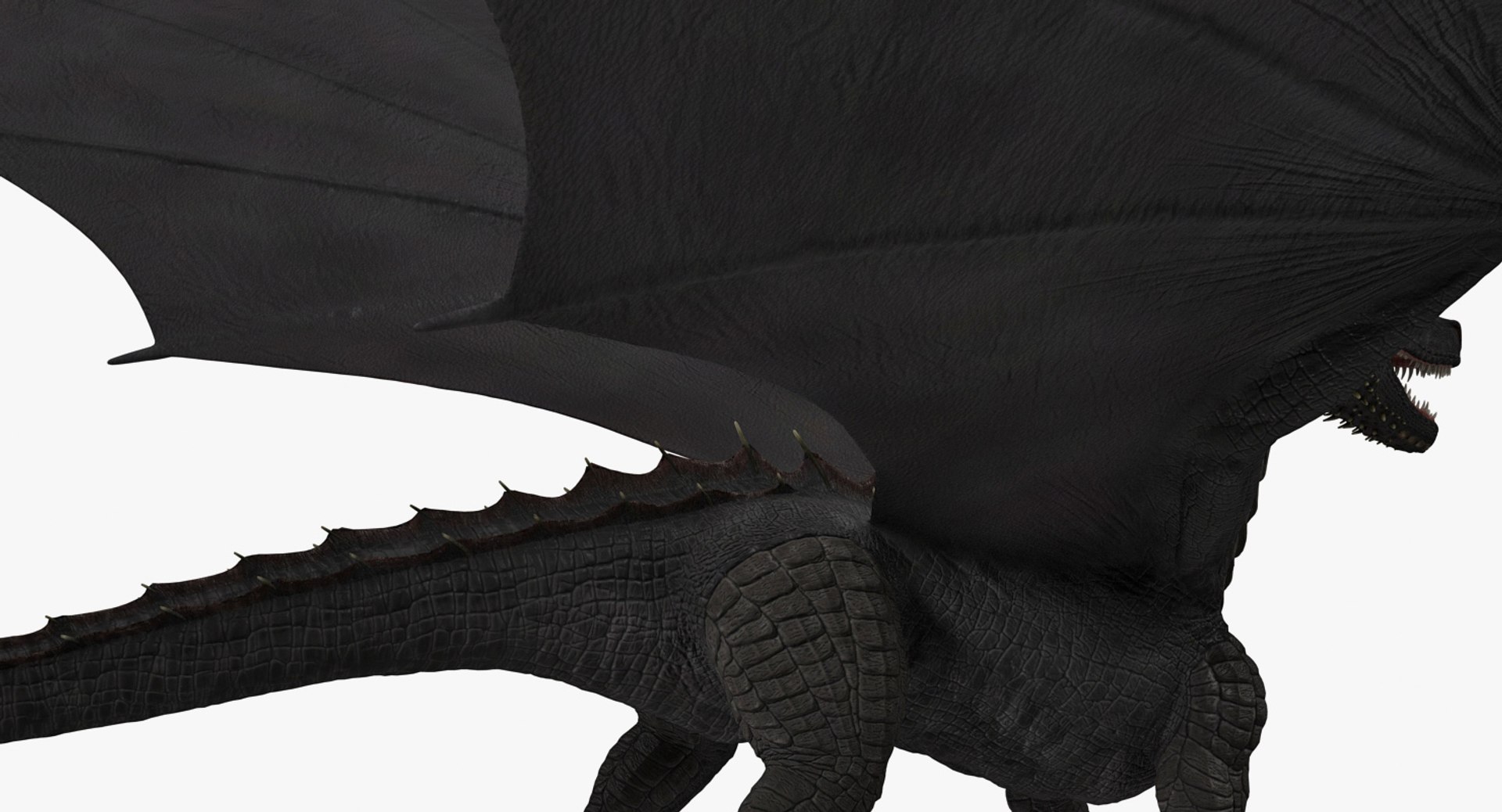 3D Black Mythical Dragon Model - TurboSquid 1330056