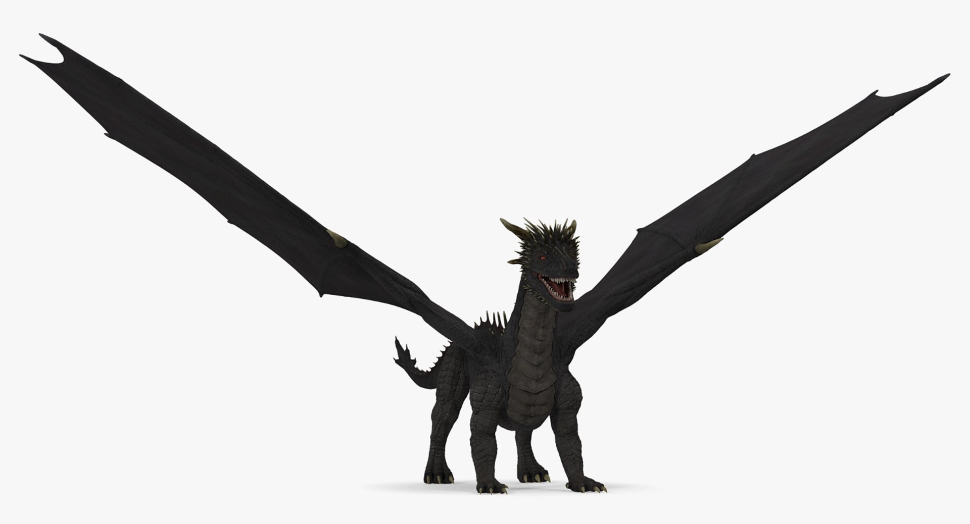 Black Mythical Dragon 3D Model 3D model preview