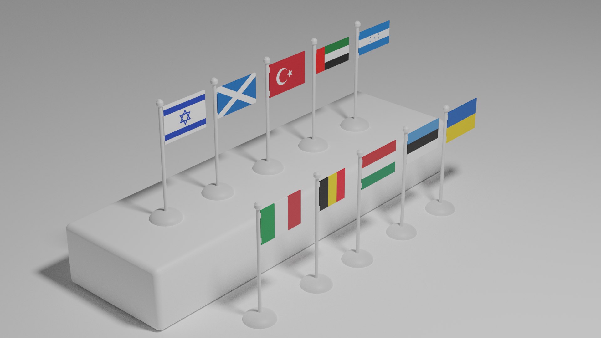 3D Flag Architectural Model - TurboSquid 1673743