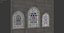 Moschee und Kirchenfenster
