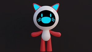 Cartoon Astro Cat Red