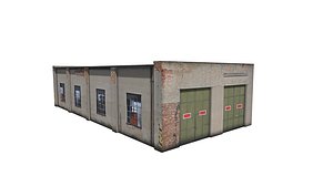 3D Narrow gauge depot model
