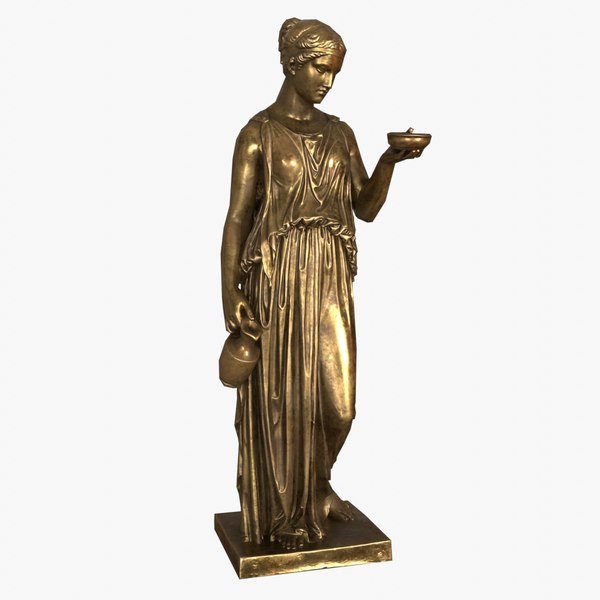 Hebe Statue - Gold 3D model