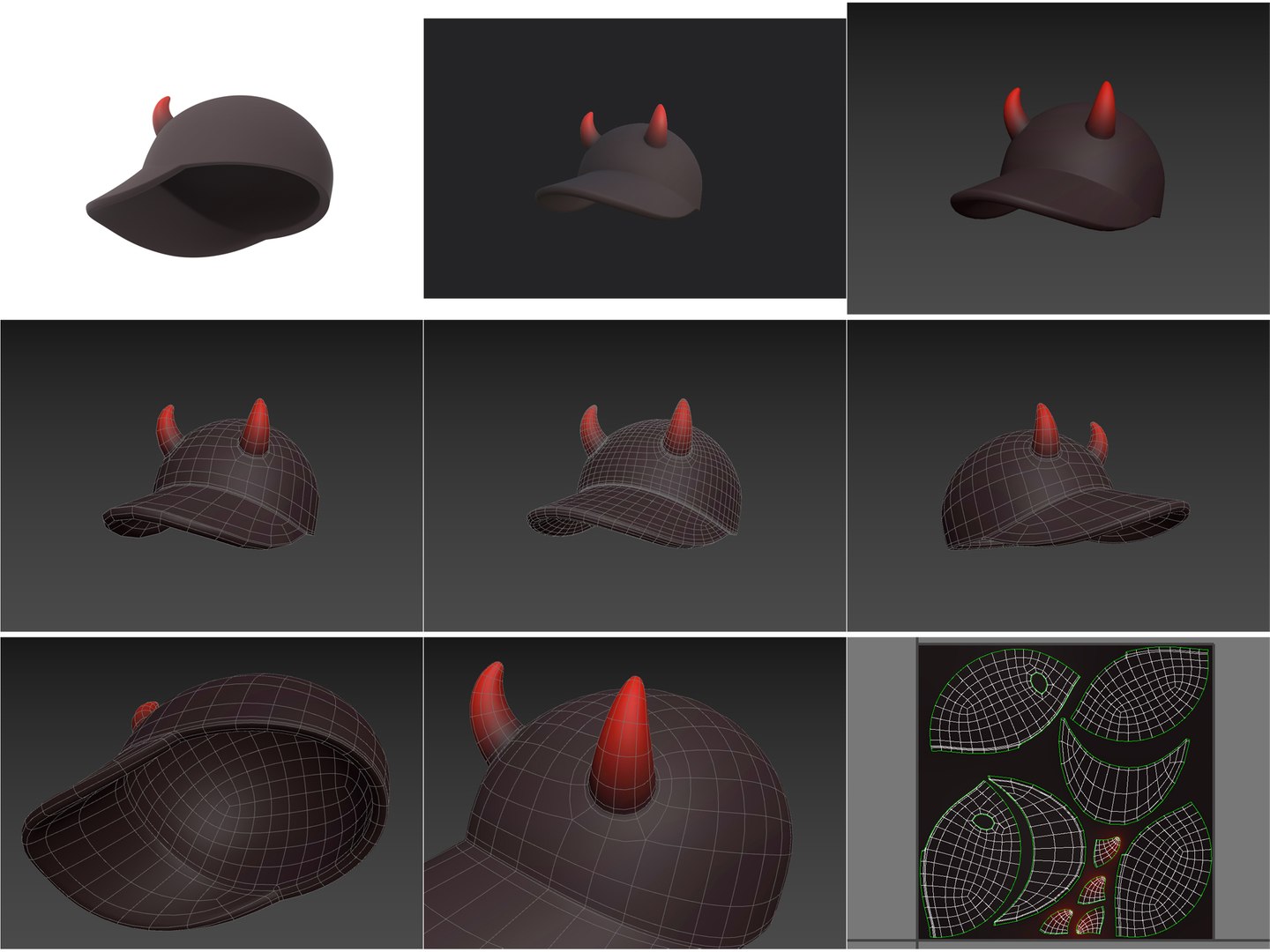 3D Hats and Helmets Pack 9 model - TurboSquid 2126549
