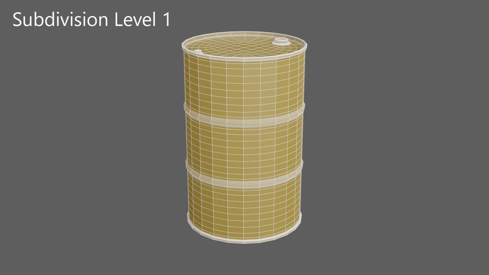 Steel Barrel - Red - Clean 3D model https://p.turbosquid.com/ts-thumb/KF/djEpCq/fM/wireframe_subdivisionlevel1/jpg/1693906051/1920x1080/fit_q87/3f184b9061d22fbbc94c868f6ca79a69d204ef6d/wireframe_subdivisionlevel1.jpg
