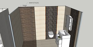 3D model design bathroom