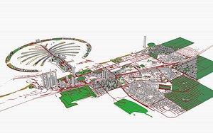 3D town structure cityscape