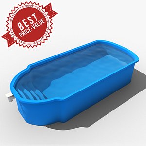 3d model garden swimming pool