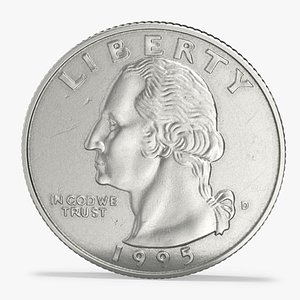Quarter United States Coin 3D
