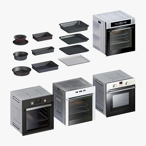 set oven kitchen 3D model