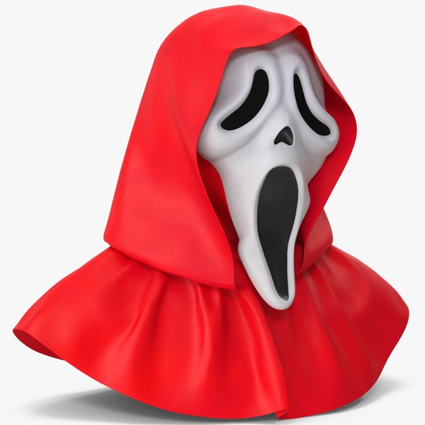 3D Ghostface Mask with Hood 2 model