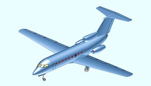 Yak-40 Transport Aircraft Solid Assembly Model
