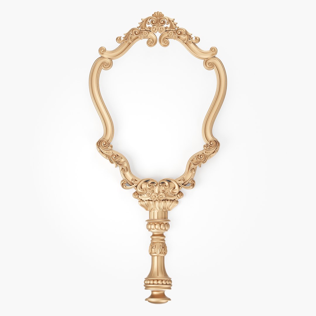 Oval Carved Frame With Handle Modelo 3D TurboSquid 2024803