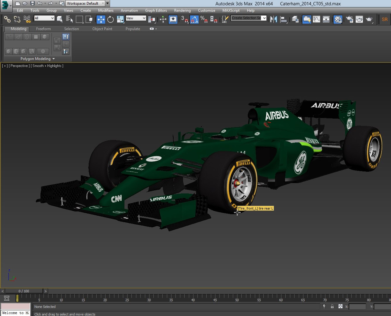 3d model f1 caterham ct05 2014