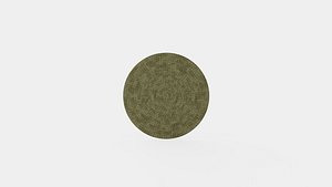 3D Round rug in woven jute quality