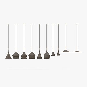 3D model concrete lamp