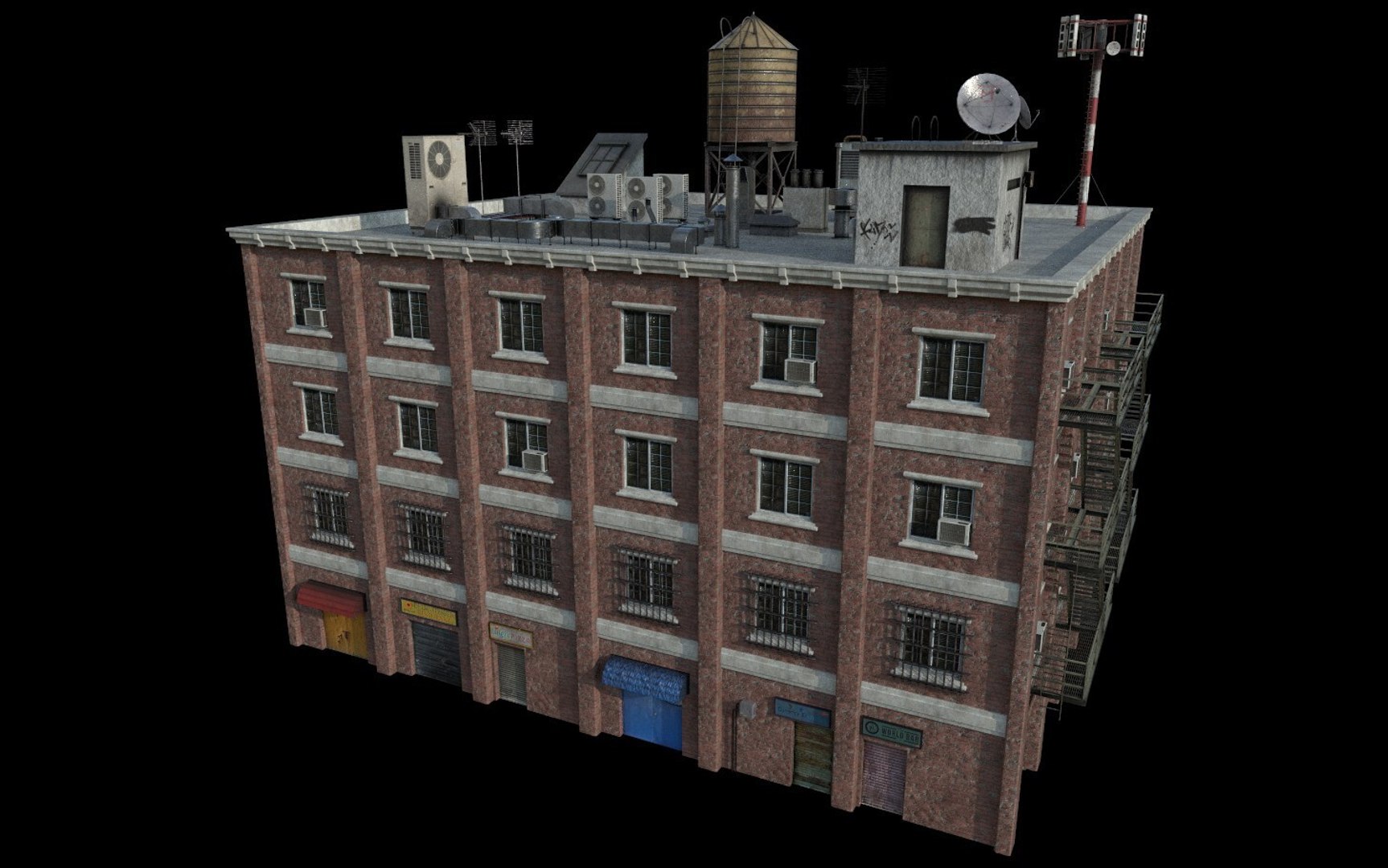 3D Modular Urban Buildings Pack model - TurboSquid 2130205