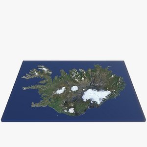 3d model iceland volcanic island