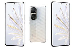 Honor 70 Pro White Low Poly 3D model
