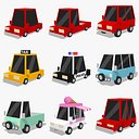 Cartoon Cars Low Poly Stylized Vehicles Collection
