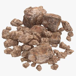 Fallen Rocks 01 Pile 3D