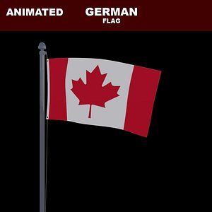 animation flag 3D model
