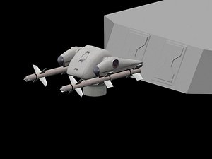 Rim 8 Talos Guided Missile System ( USS Oklahoma City ) / w Animated Targeting and Missile Launch Sequences - by Xacta  3D models