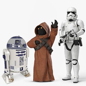 Star Wars Characters Rigged Collection for Maya 3D