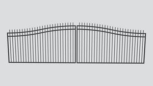 3D model Wrought Iron Driveway Gate 3D Model