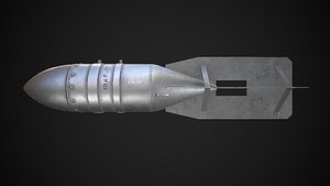 3D Soviet general purpose air-dropped bomb FAB-250 Low-poly model