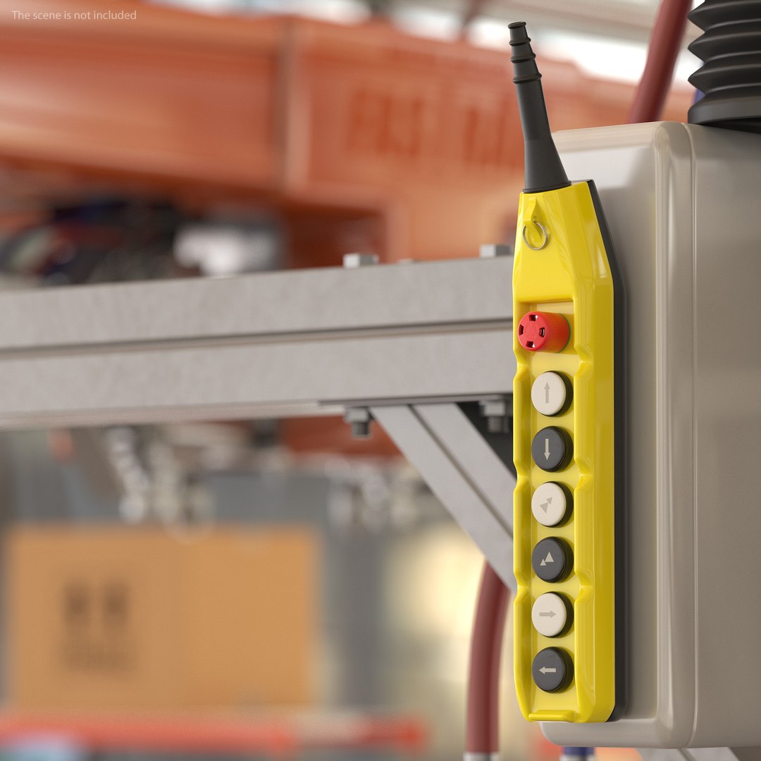 Crane Push Button 3D model preview