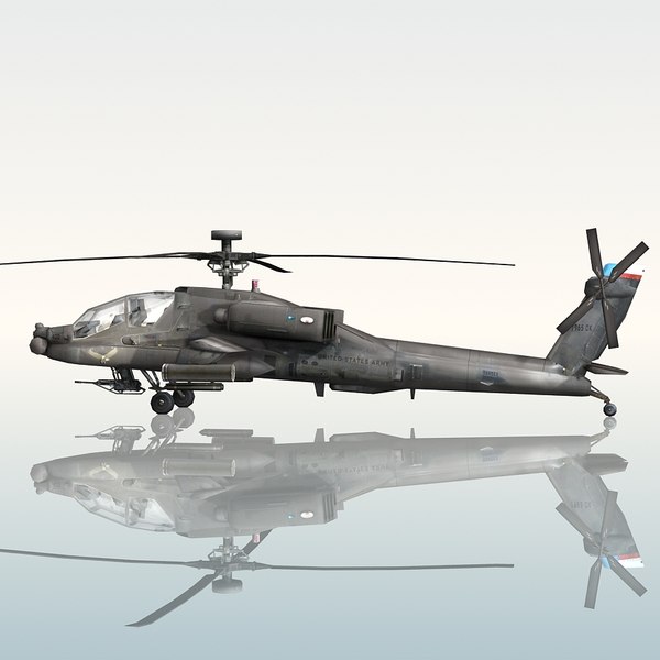 3d model army attack helicopter