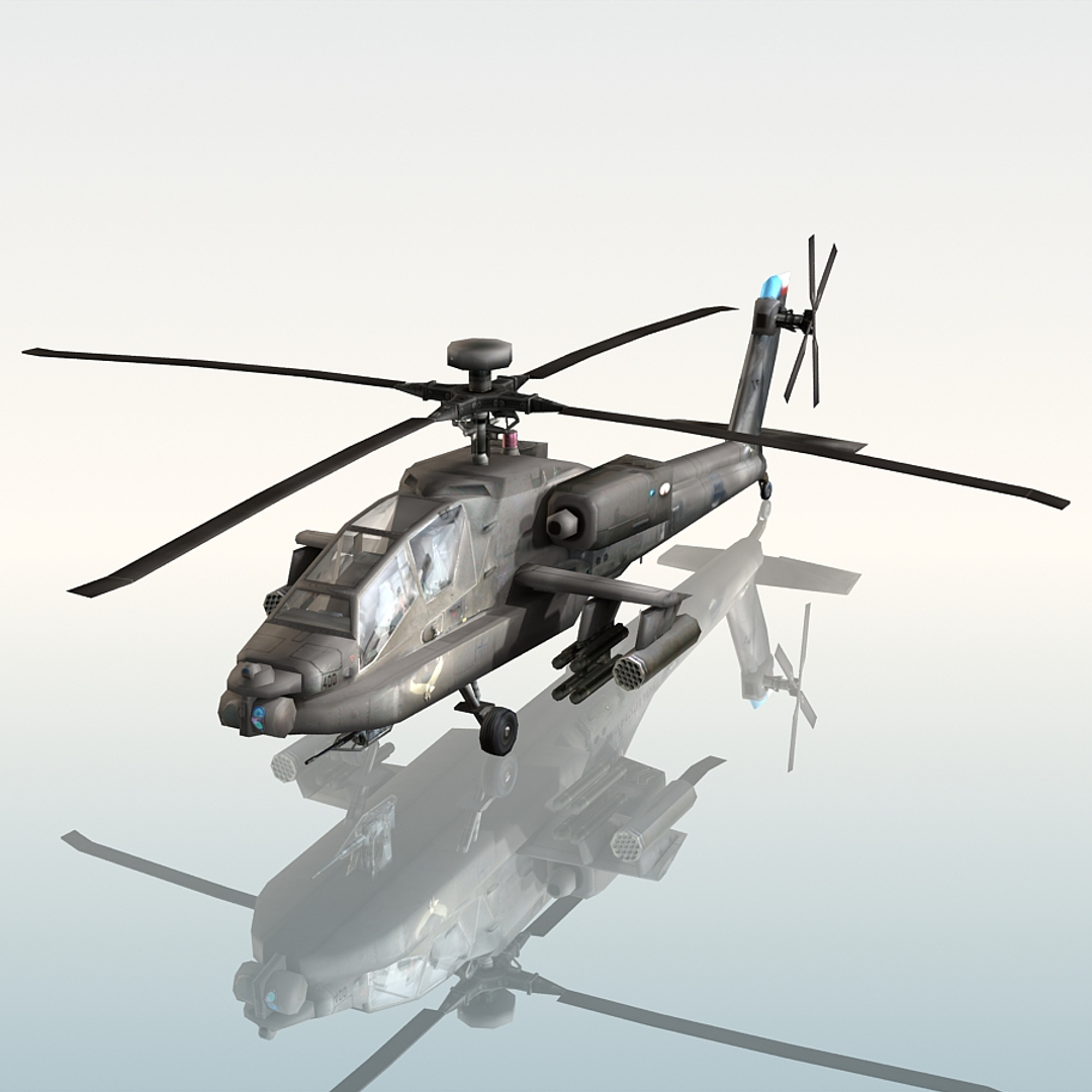 3d model army attack helicopter