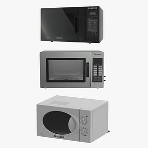 3d microwave ovens 2 modeled model