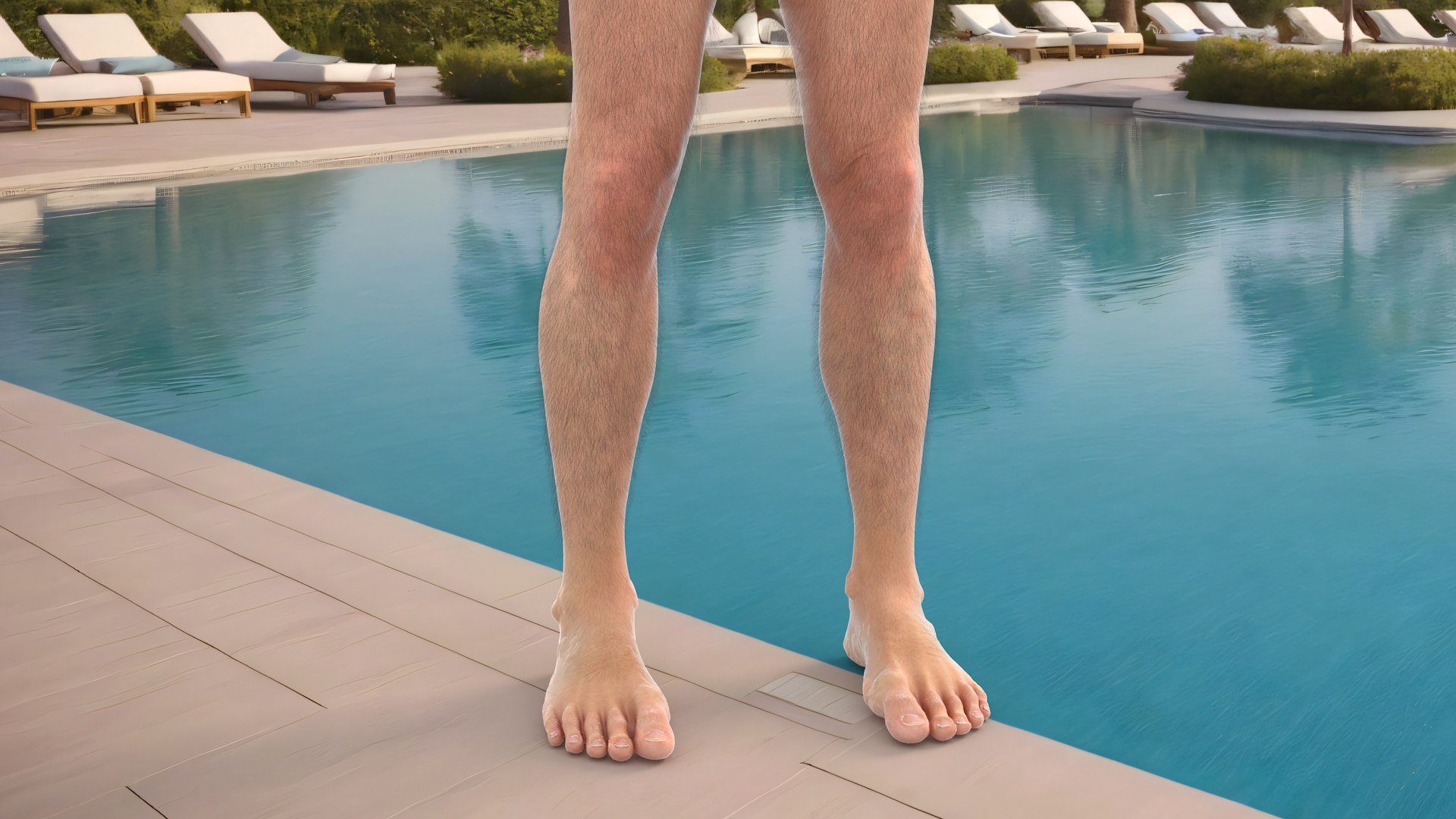 Realistic Human Male Legs 3D model preview