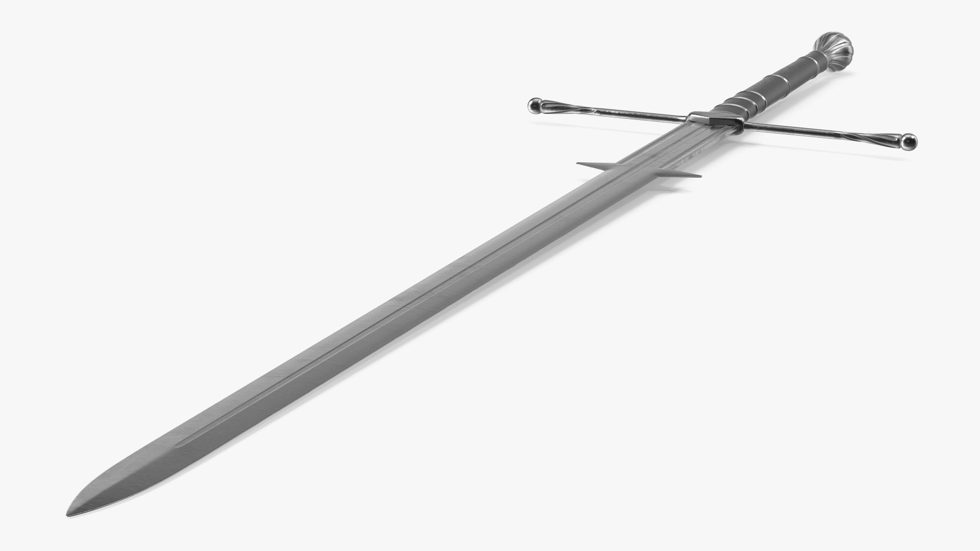 3D European Greatsword With Crossguard Steel Model - TurboSquid 2506782