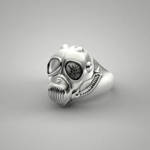 steampunk ring 3d obj