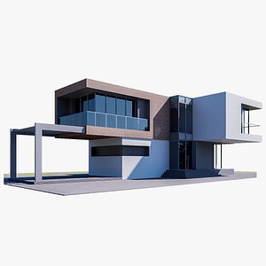 villa modern 3D