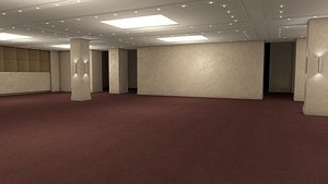 hotel conference hall 3D model