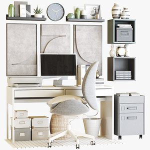 3D model IKEA office workplace 123