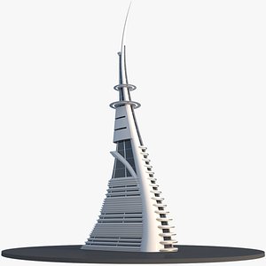 3D Sci-Fi Futuristic Building Concept 5