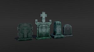 3D model tombstone cemetery