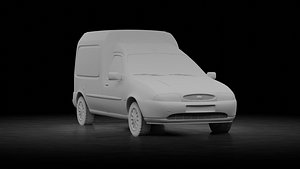 3D Ford Courier Van 1999 model